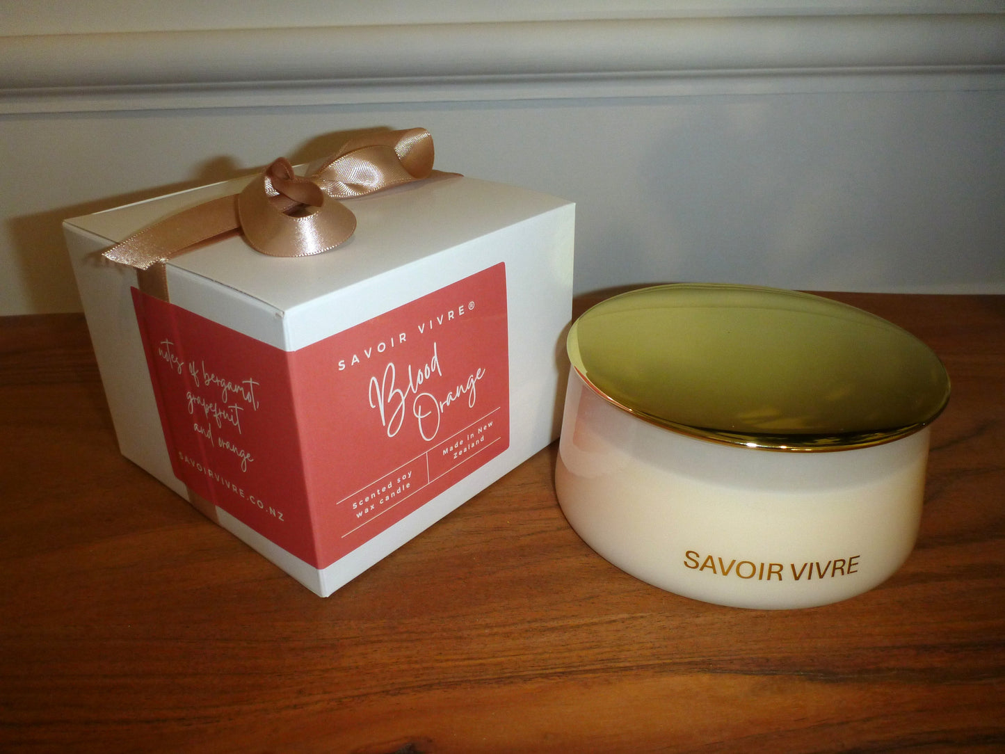 Savoir Vivre Blood Orange Blush Soy Candle 300g NZ