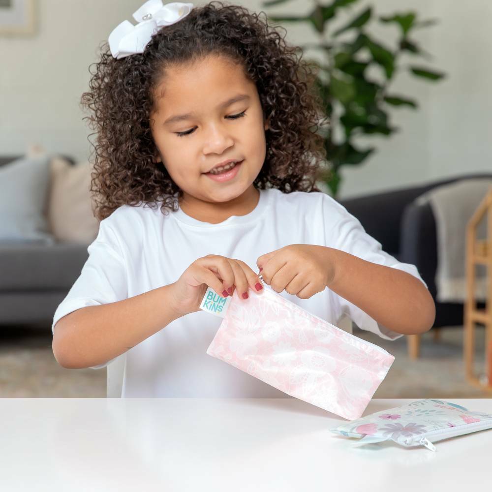 Bumkins Small Snack Bag 2 pack - Floral & Lace NZ Gifts Kids