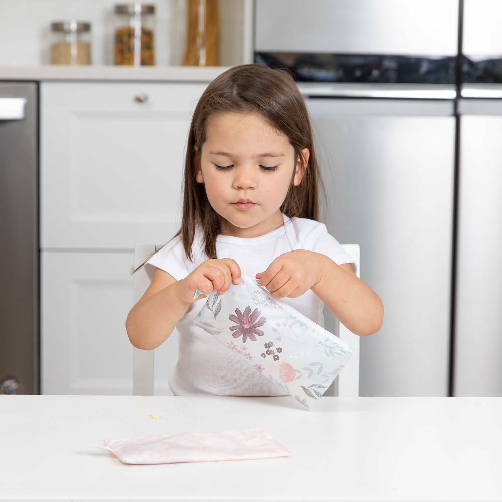 Bumkins Small Snack Bag 2 pack - Floral & Lace NZ Gifts