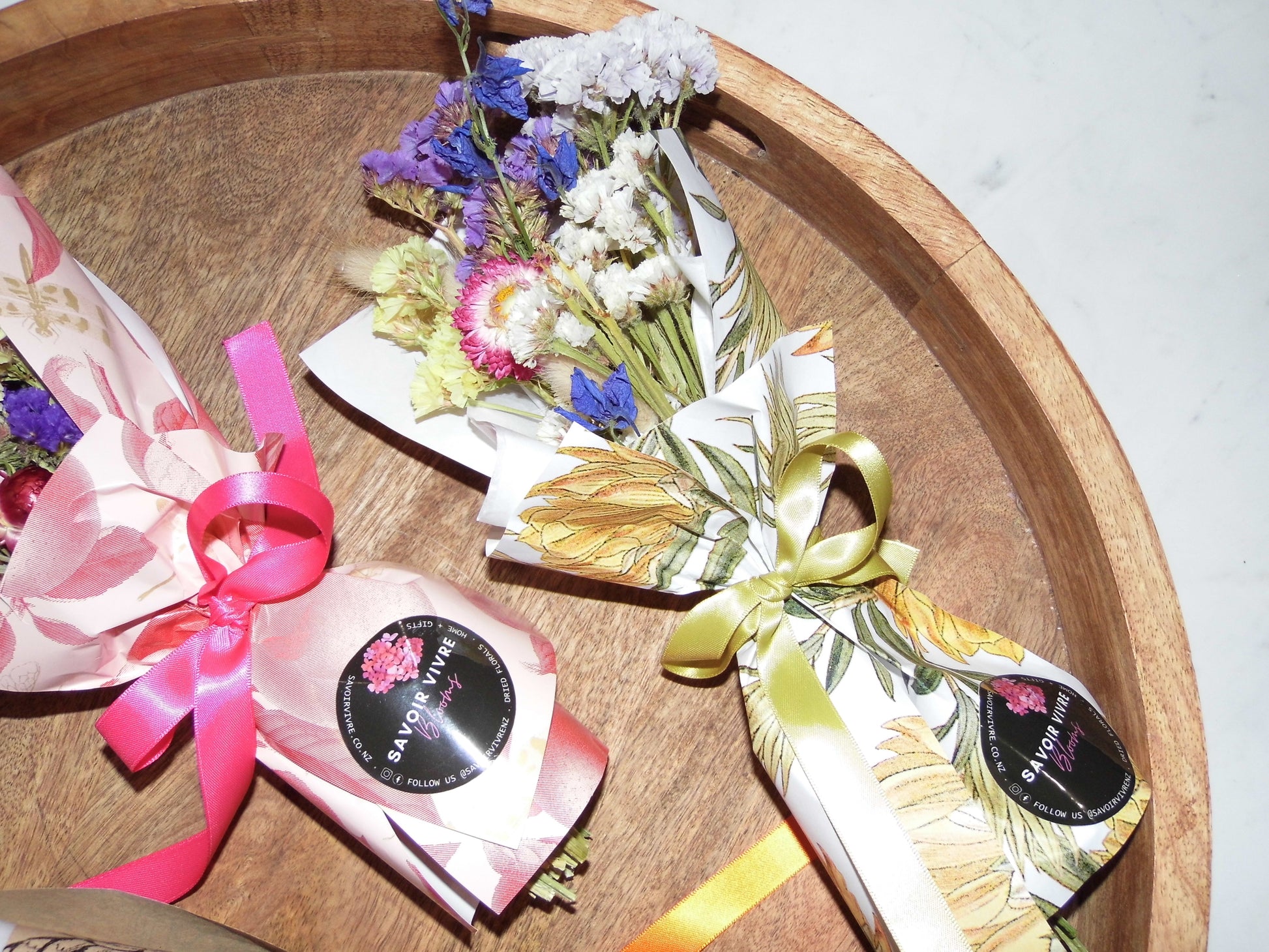 Mini Romantic Dried Flower Bouquet NZ Savoir Vivre Homewares & Gifts