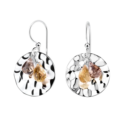 Savoir Vivre Sterling Silver Earrings With Crystals NZ