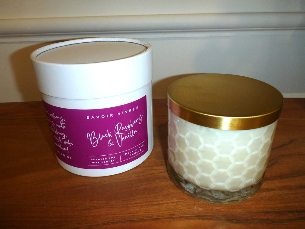 Black Raspberry & Vanilla Soy Candle NZ