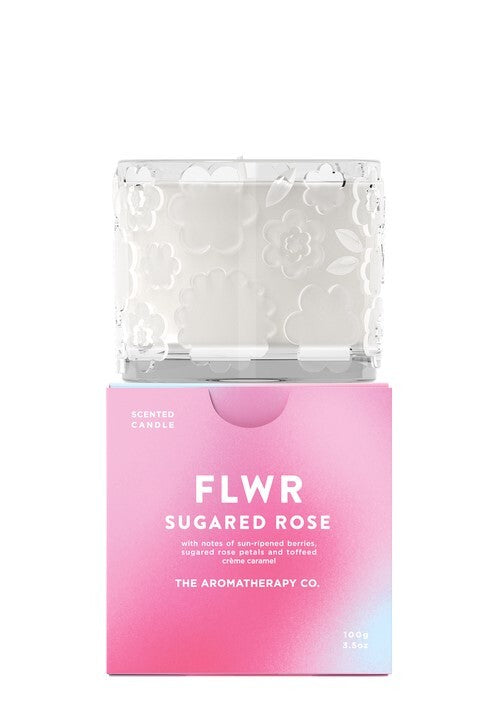 The Aromatherapy Co. Sugared Rose FLWR Candle 100g 