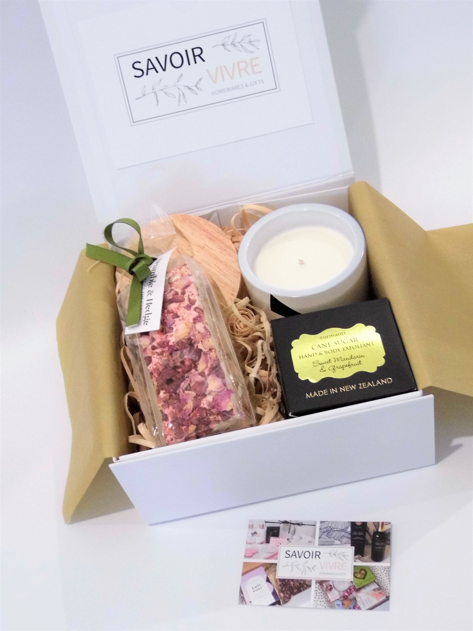 Mini-Large Custom Deluxe Gift Box (Choose Satin Ribbon, Sash + Items of Your Choice) NZ