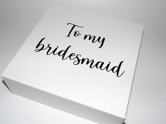 Mini-Small 'To My Bridesmaid' Custom Deluxe Gift Box NZ
