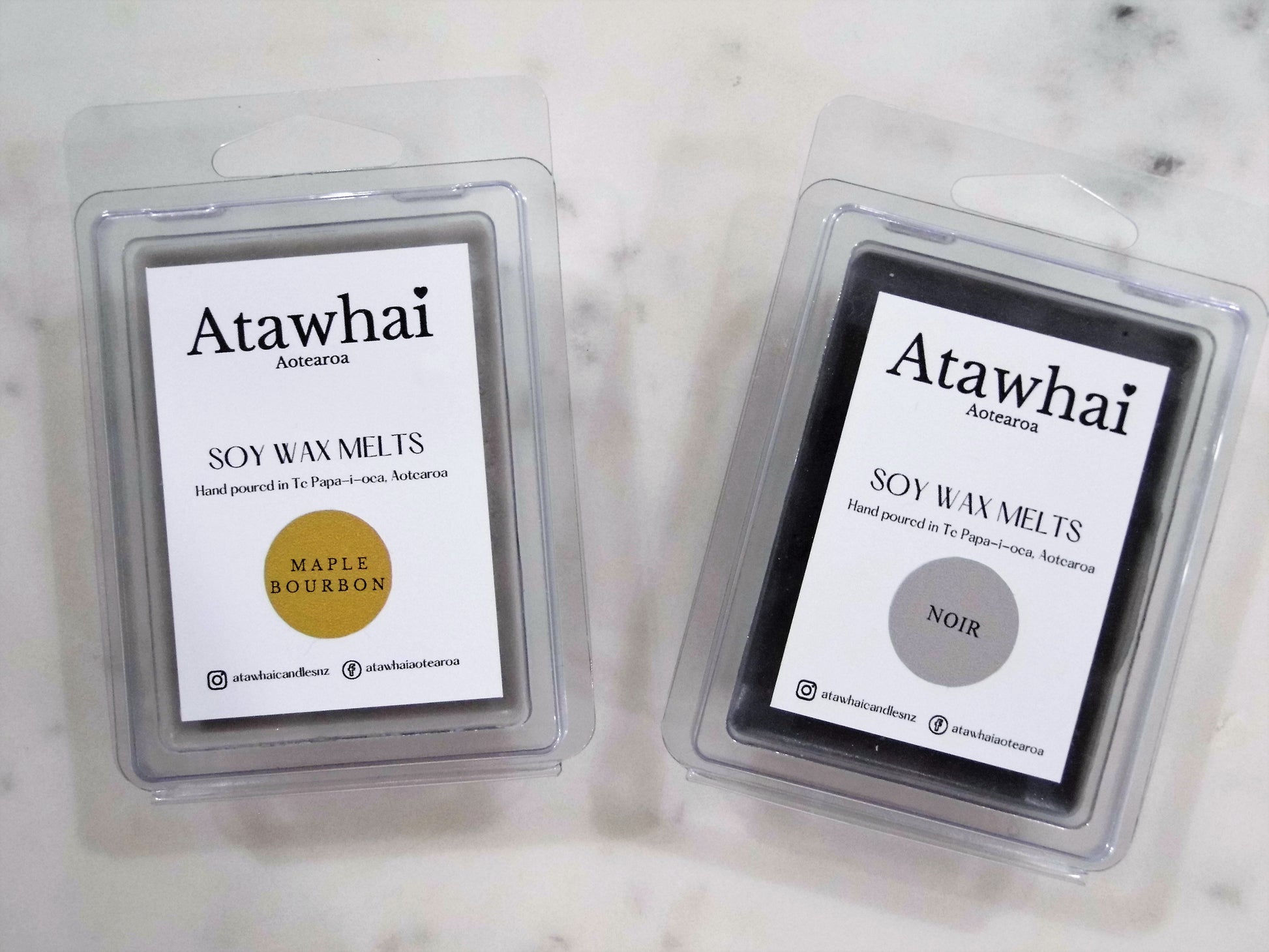Atawhai Aotearoa Soy Wax Melts NZ - Maple Bourbon, Noir