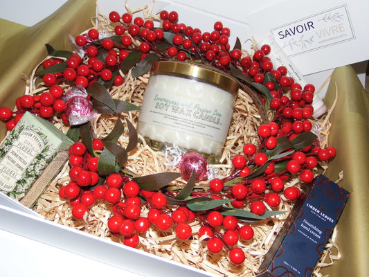 Candle Christmas Wreath Gift Box