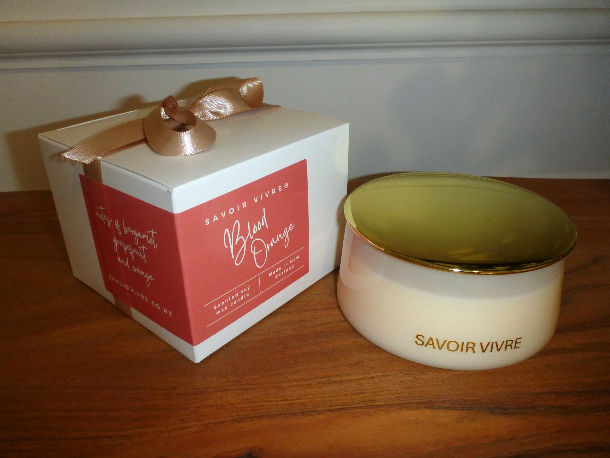 Savoir Vivre Blood Orange Blush Soy Candle 300g NZ