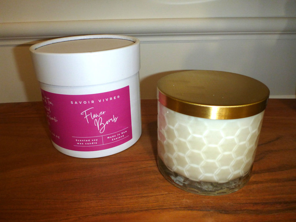 Savoir Vivre Flower Bomb Soy Wax Soy Candle NZ