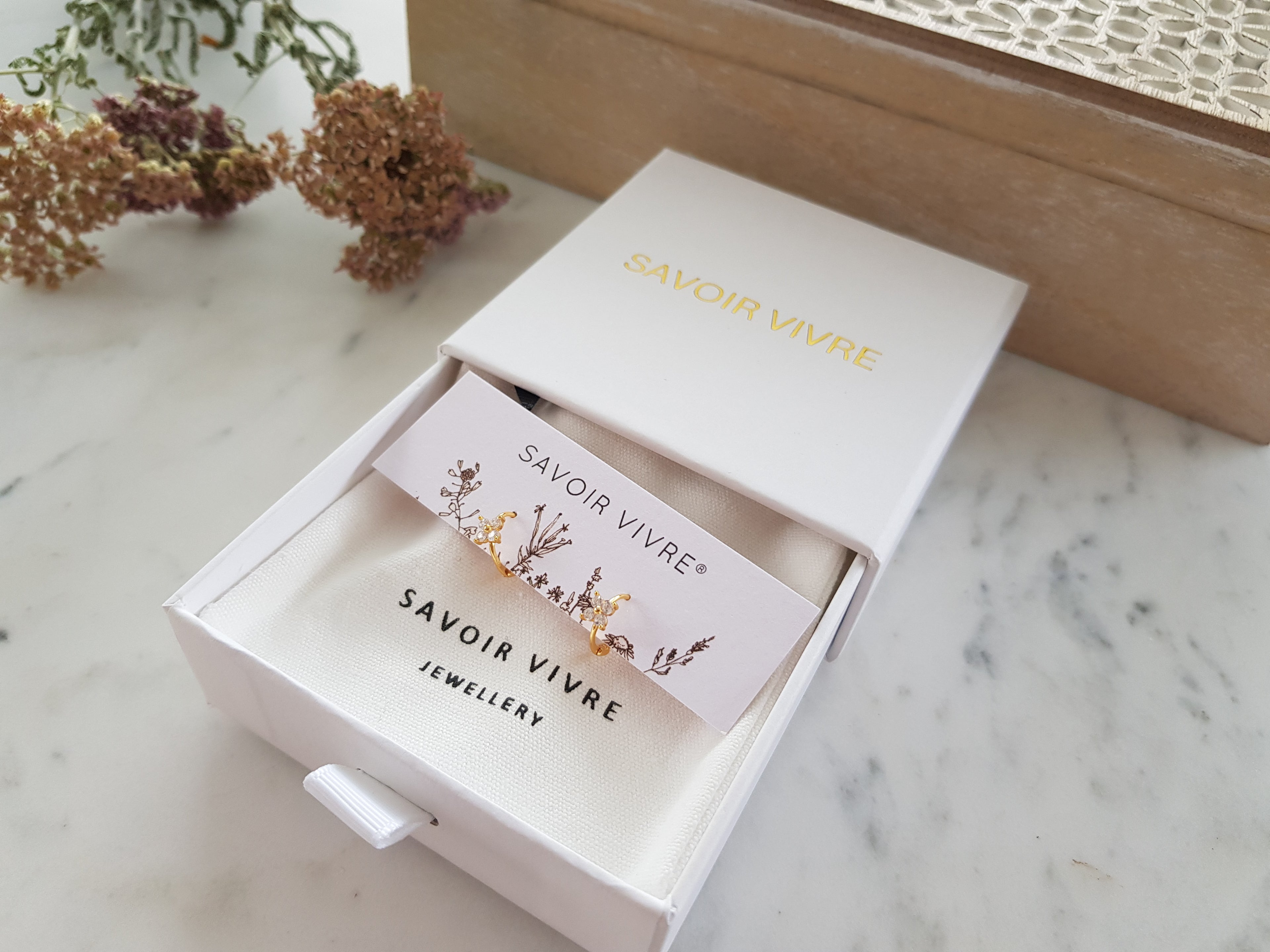 Savoir Vivre Sterling Silver Parisian Hoop Earrings NZ