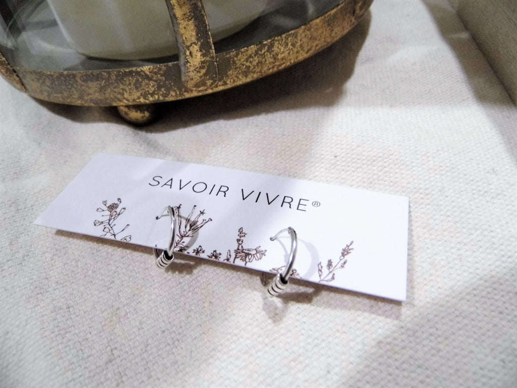 Bali Sterling Silver Hoop Earrings Savoir Vivre NZ Gift Jewellery