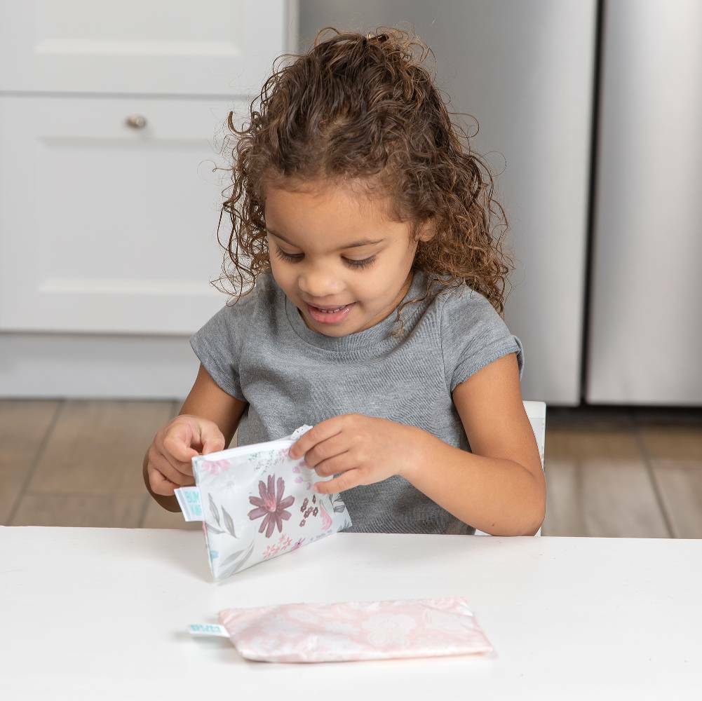 Bumkins Small Snack Bag 2 pack - Floral & Lace