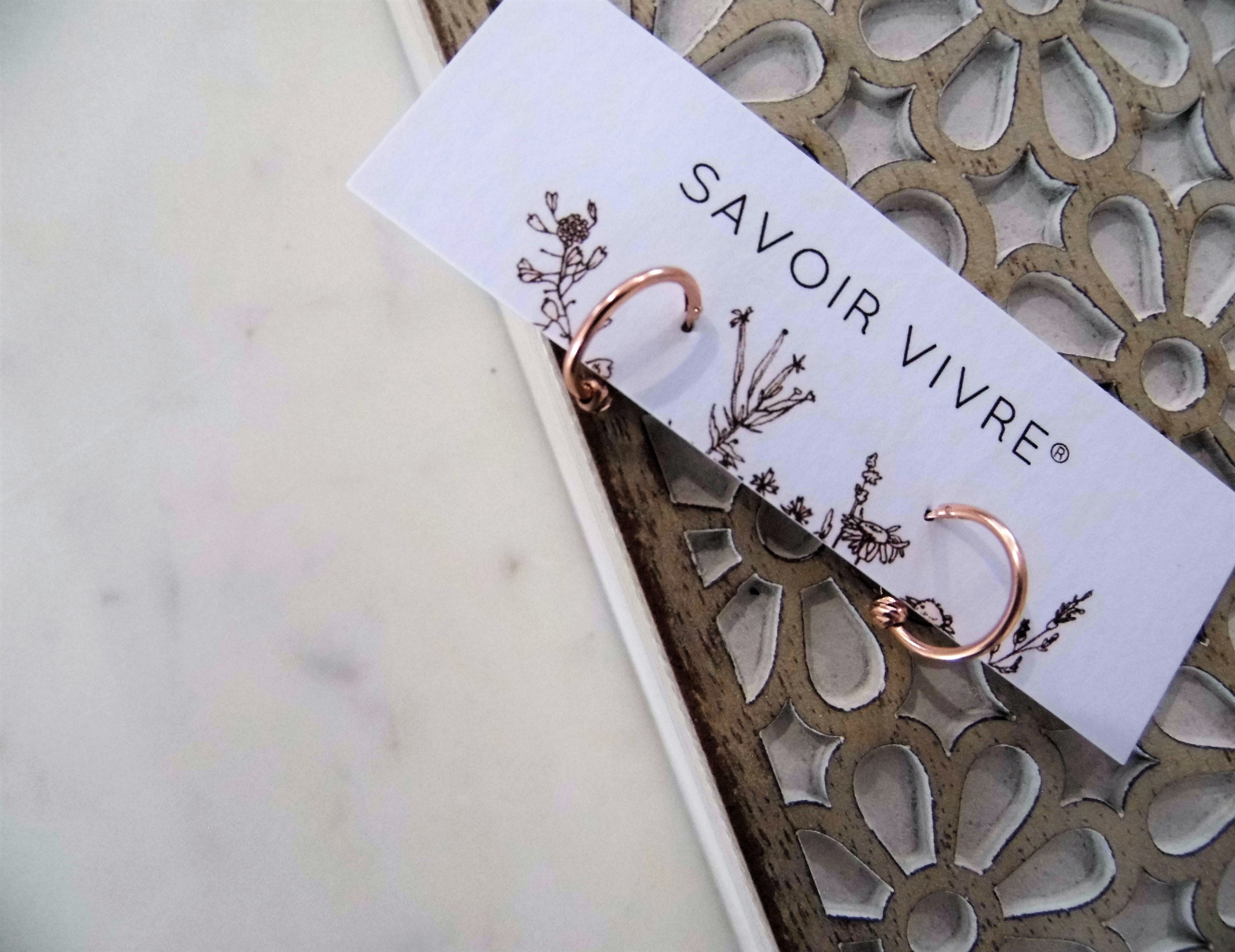 Diamond Cut Rose Gold Sterling Silver Hoop Earrings NZ AU