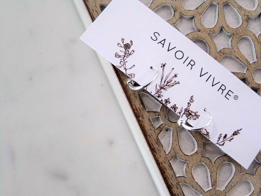 Diamond Cut Sterling Silver Hoop Earrings NZ AU