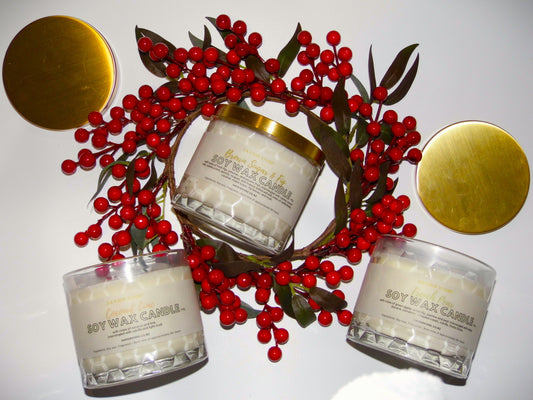 Savoir Vivre Brown Sugar and Fig, Coconut Lime, French Pear Soy Wax Candle NZ