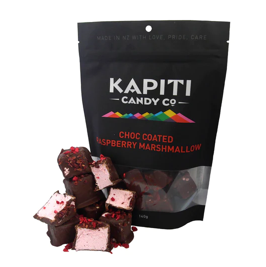 Kapiti Candy Co. Choc Coated Raspberry Marshmallow 150g NZ