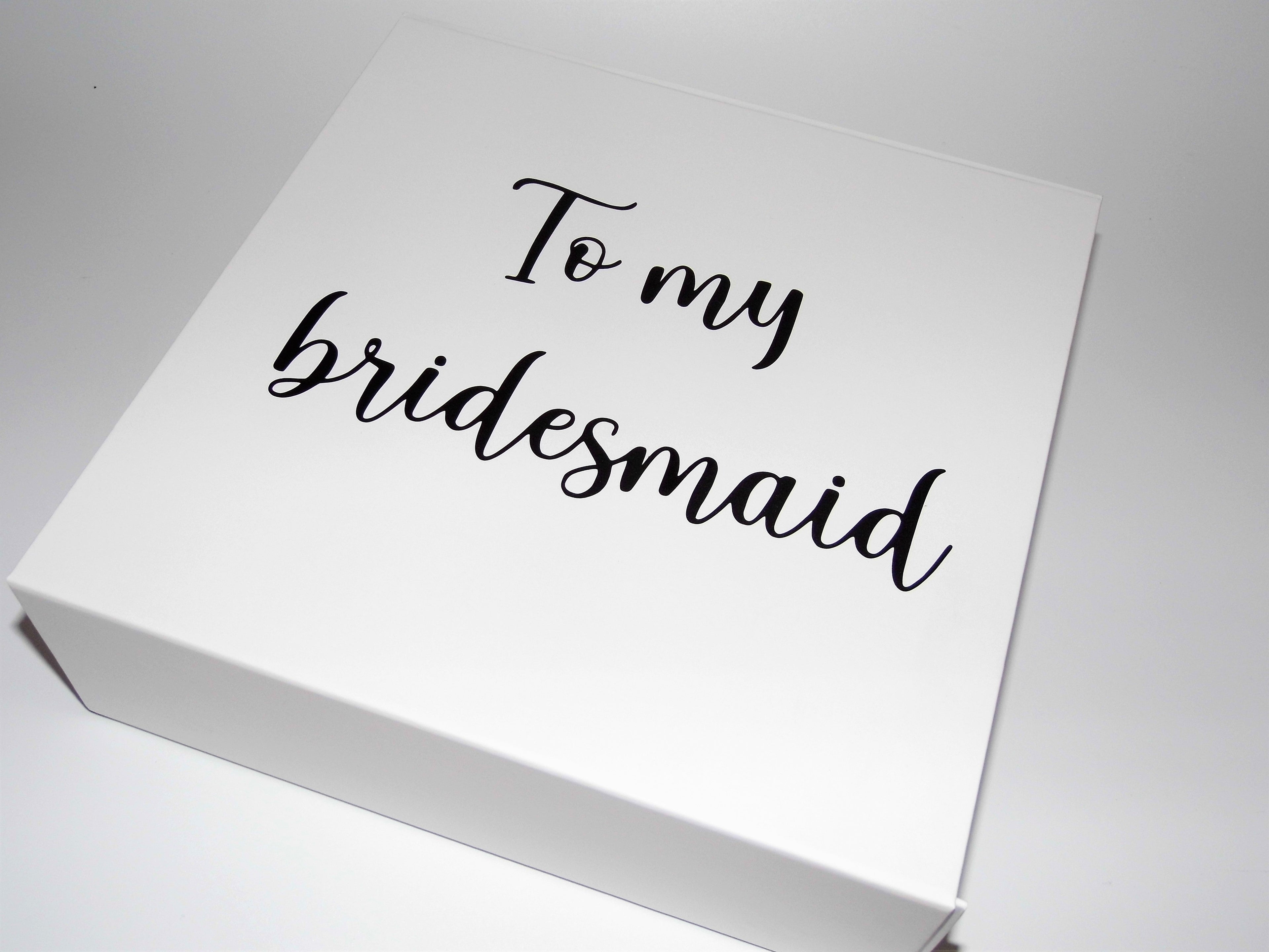Mini-Small 'To My Bridesmaid' Custom Deluxe Gift Box NZ