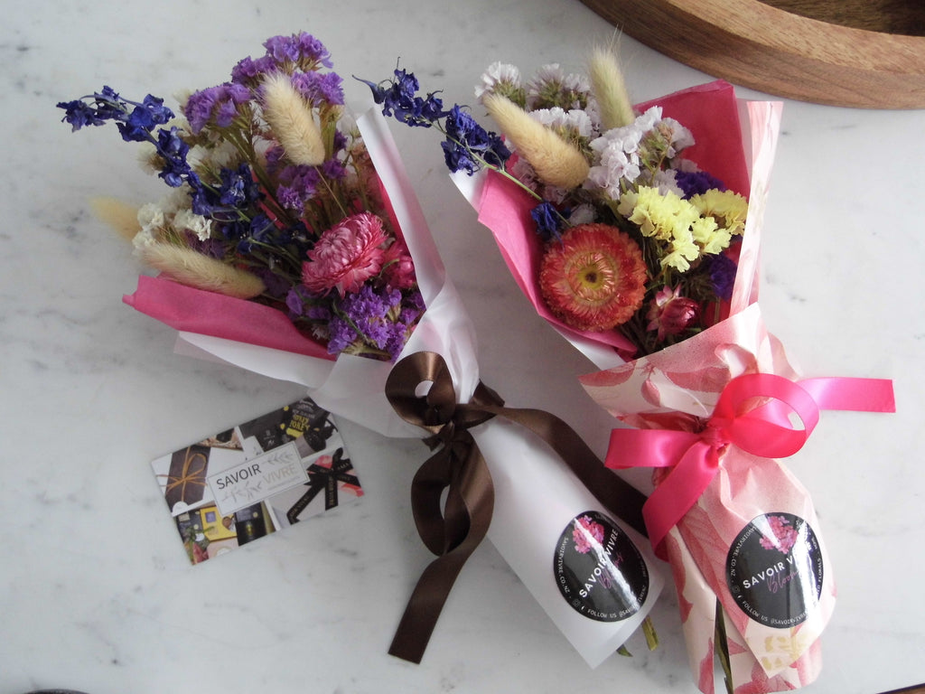Mini Romantic Dried Flower Bouquet Savoir Vivre Homewares & Gifts NZ