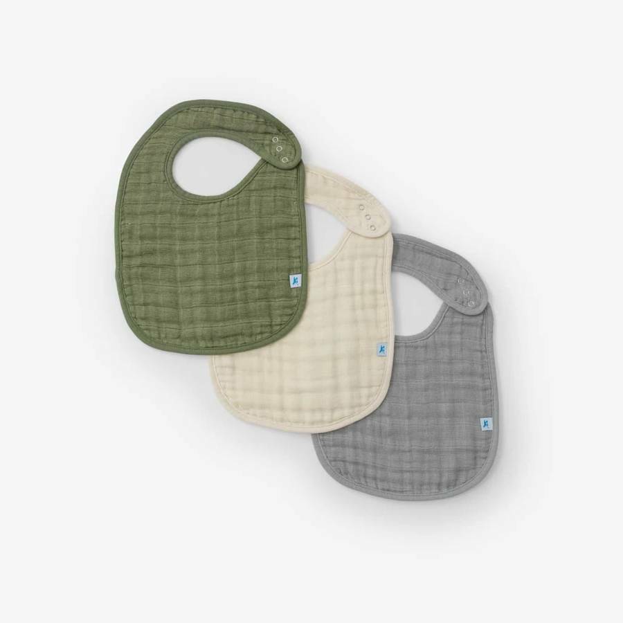 Little Unicorn Muslin Classic Bib 3 pack - Fern