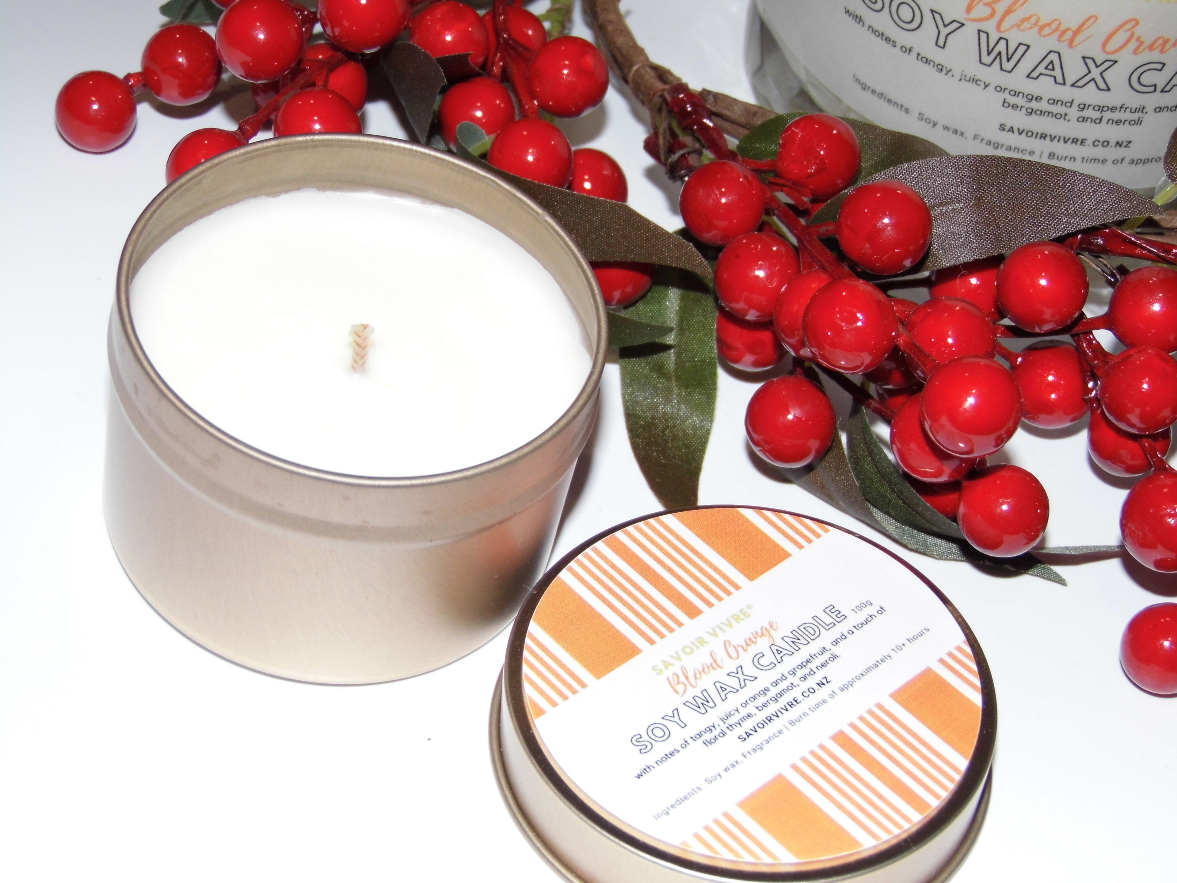 Blood Orange Soy Wax Candle 100g Sample NZ