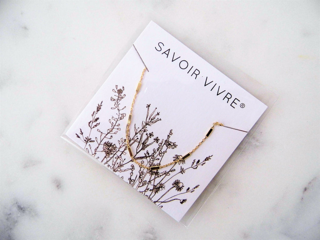 Sterling Silver Gold Cable Bar Choker Necklace With Extension NZ AU