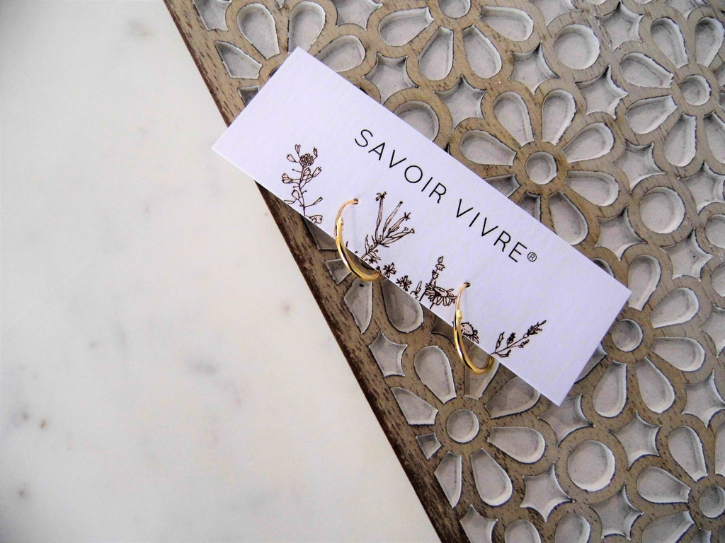 Sterling Silver Gold Hoop Earrings NZ AU