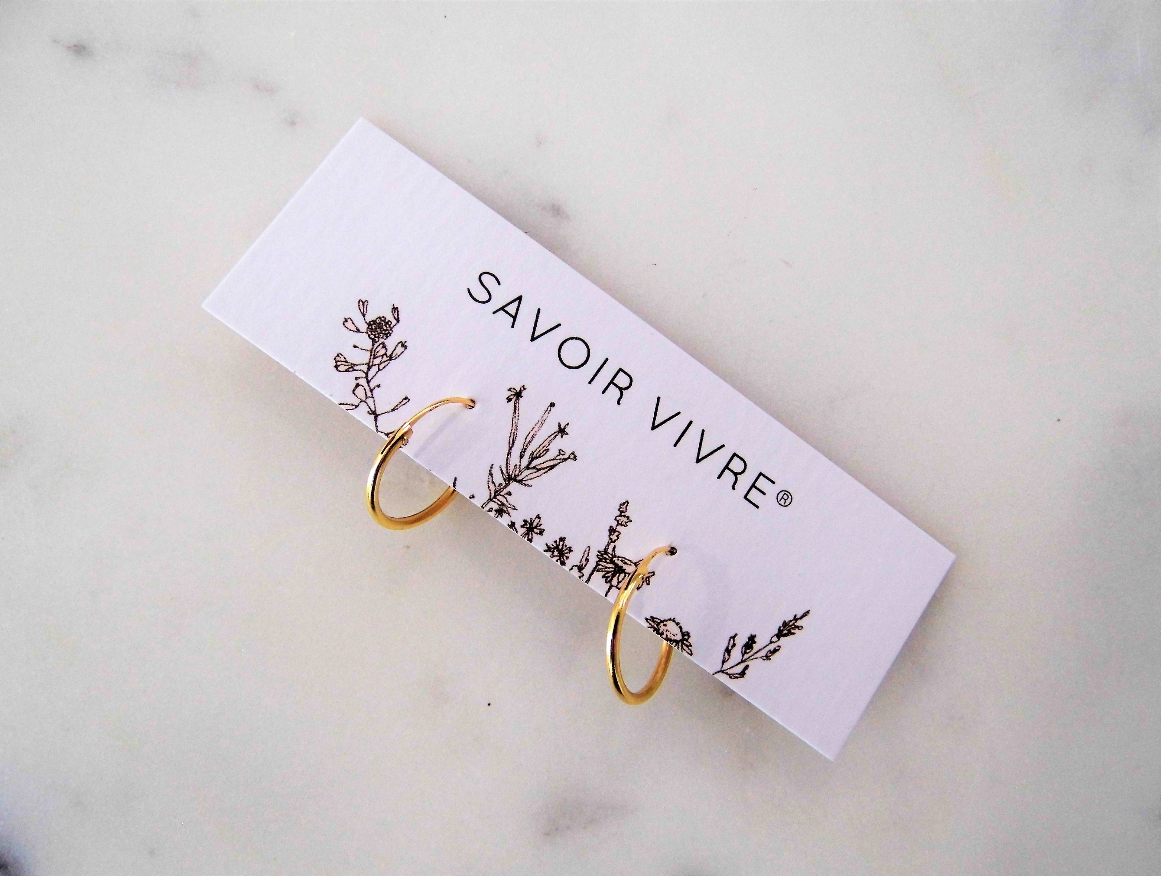 Sterling Silver Gold Hoop Earrings NZ AU