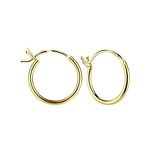 Savoir Vivre Gold Sterling Silver Hoop Earrings NZ