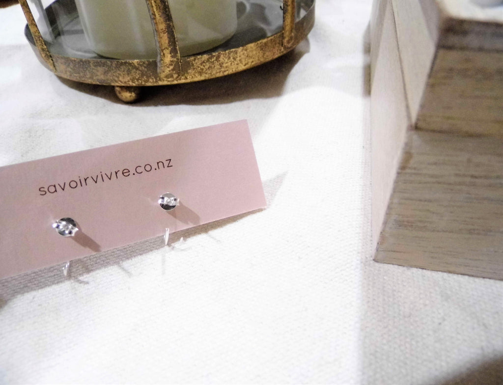 Sterling Silver Half Hoop Stud Earrings Gift NZ