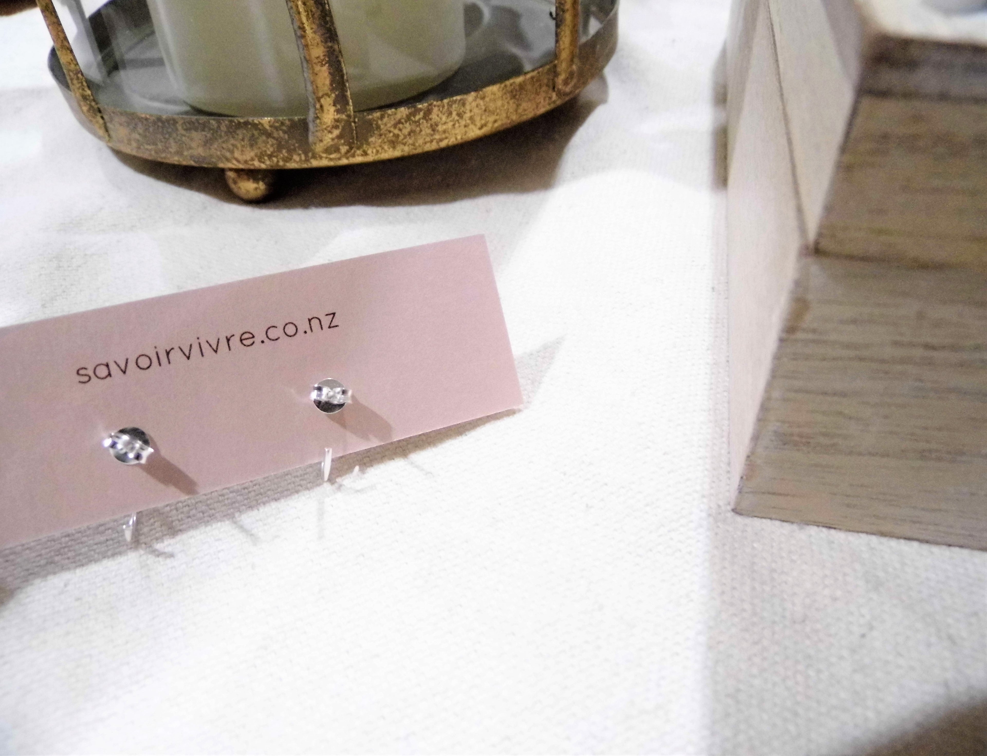 Sterling Silver Half Hoop Stud Earrings Gift NZ