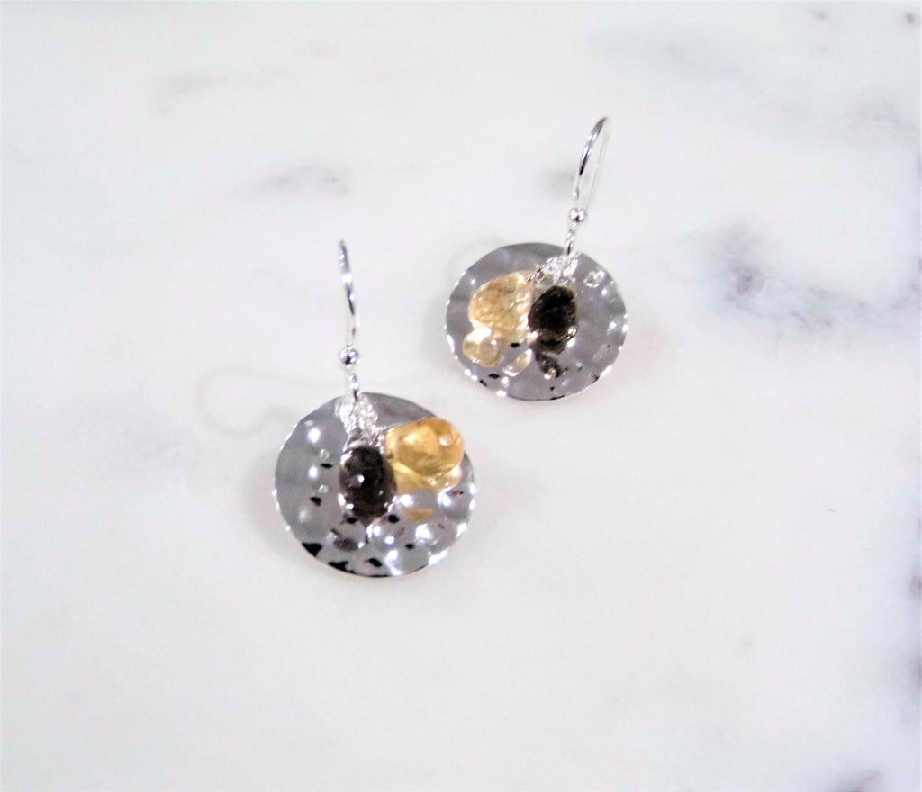 Sterling Silver Patterned Earrings with Crystals NZ AU