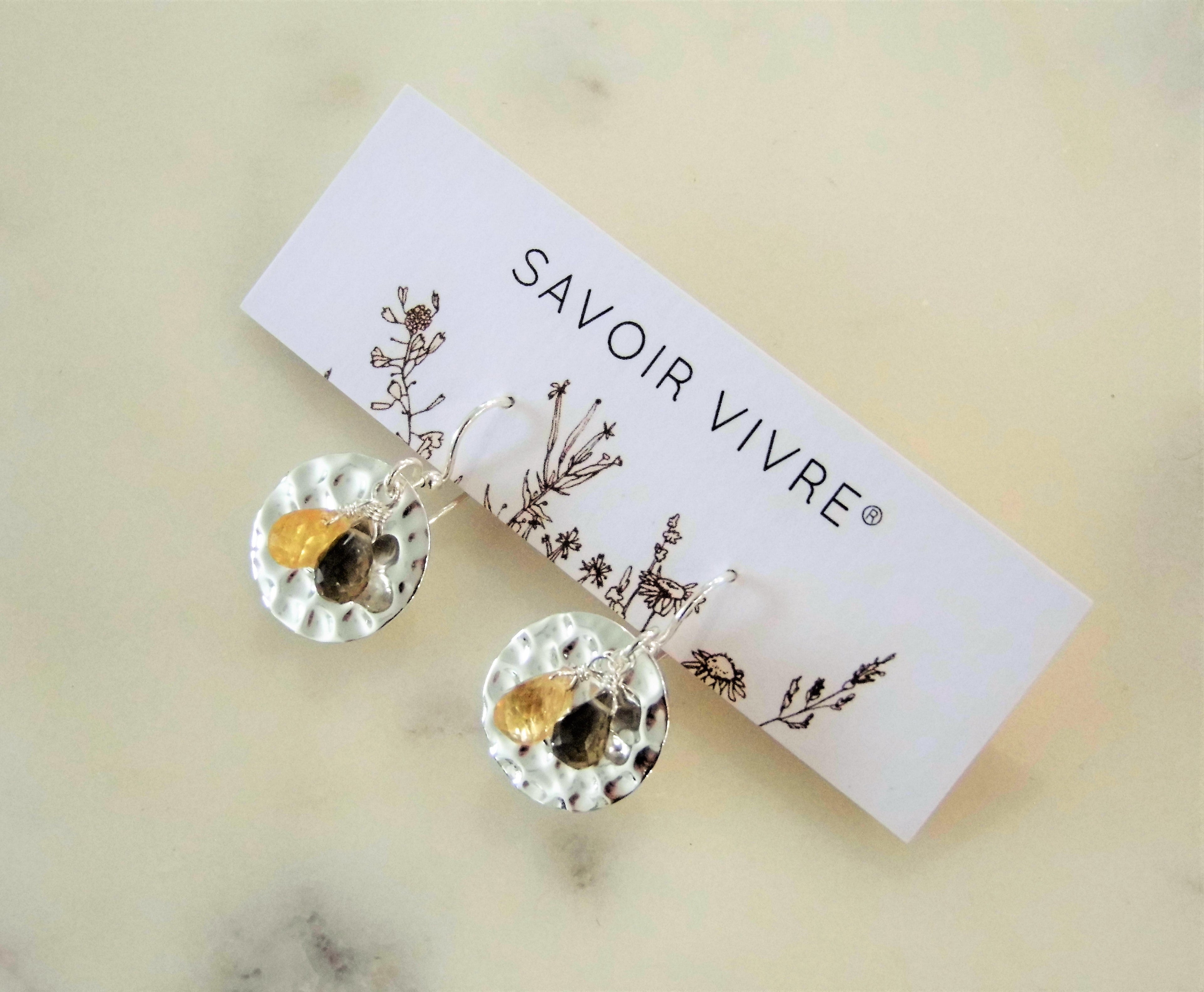 Sterling Silver Patterned Earrings with Crystals NZ AU