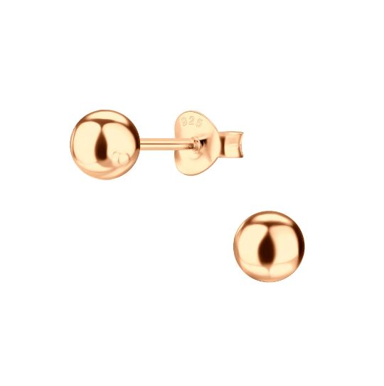Rose Gold Stud Earrings New Zealand Sterling Silver NZ AU