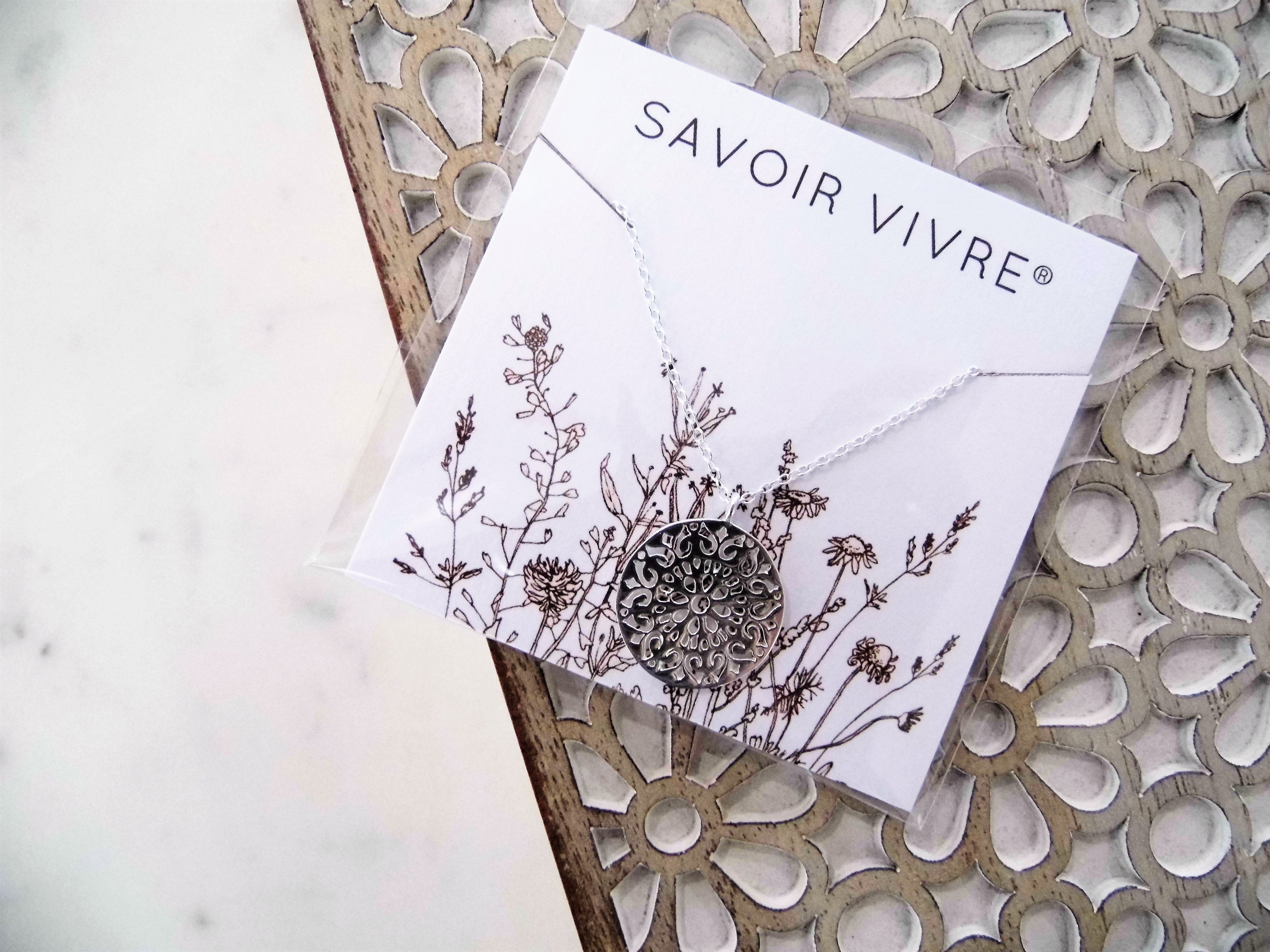 Sterling Silver Round Filigree Necklace NZ