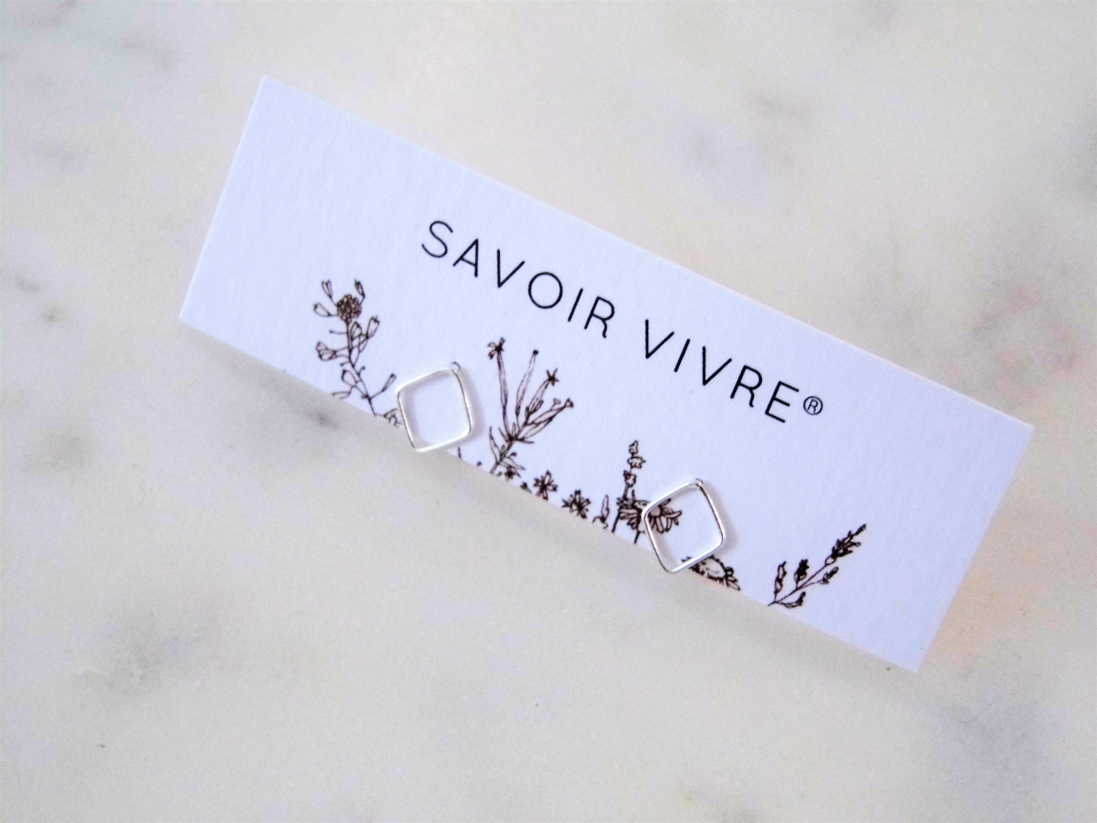 Sterling Silver Square Stud Earrings NZ AU