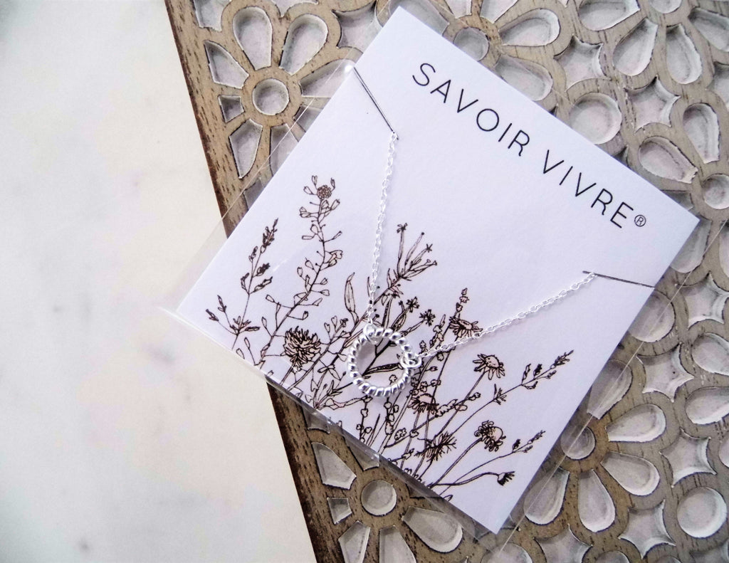 Sterling Silver Twisted Circle Necklace NZ