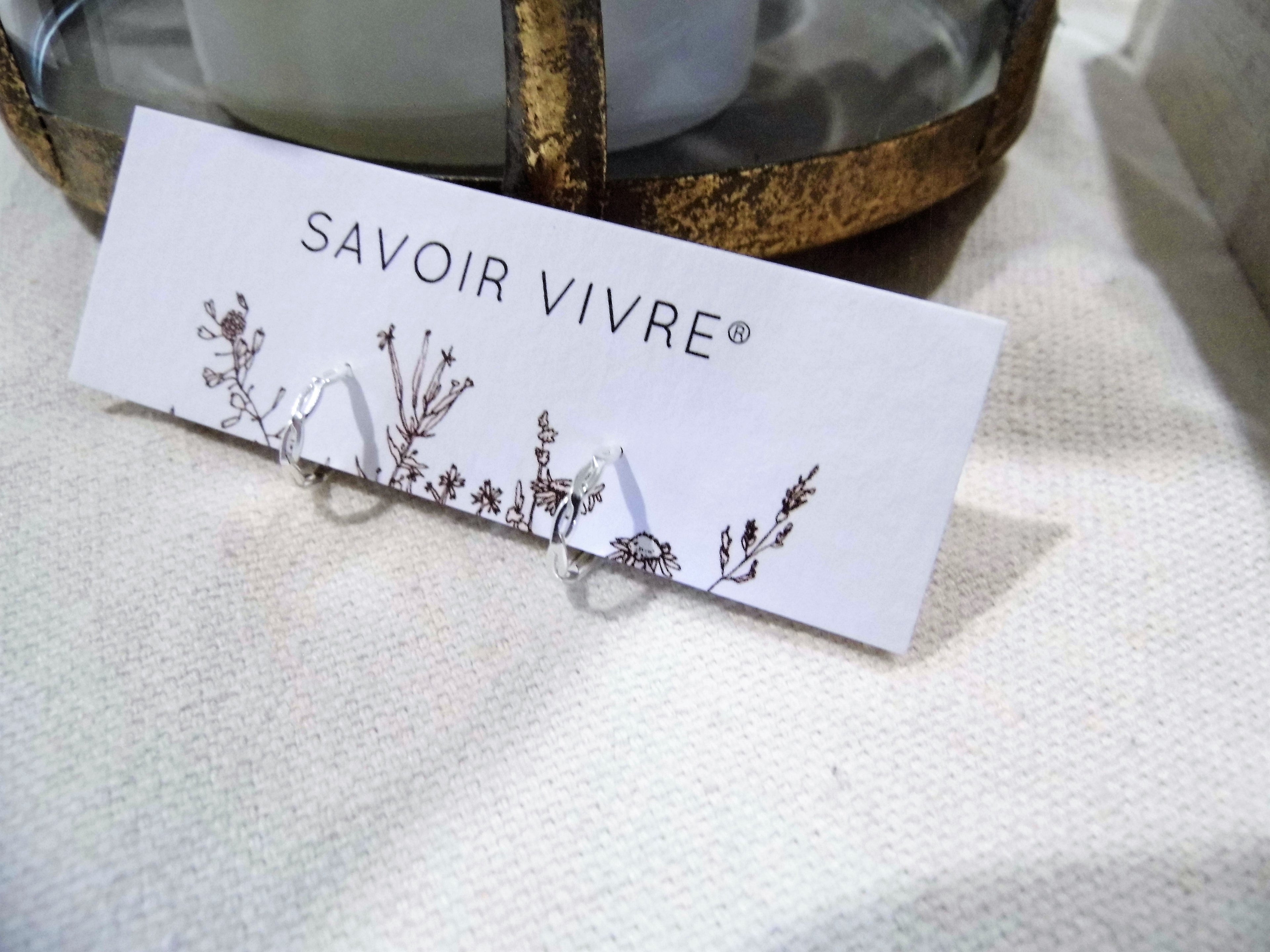 Savoir Vivre Silver Twisted Half Hoop Stud Earrings NZ