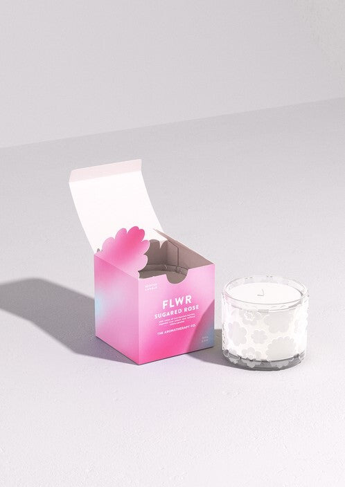 The Aromatherapy Co. Sugared Rose FLWR Candle 100g 