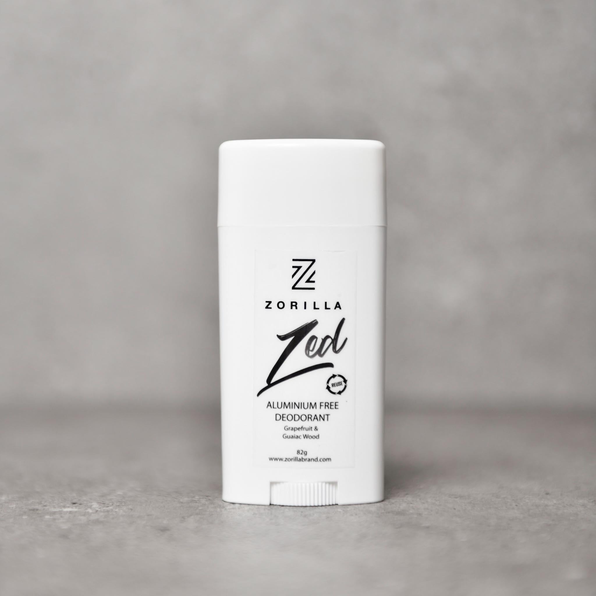 Zorilla Zed Men's Aluminium Free Deodorant Grapefruit & Guaiac Wood NZ AU Men's Gift
