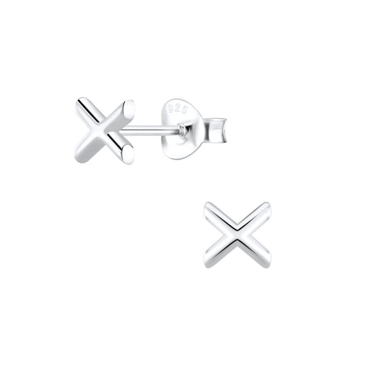 Sterling Silver X Stud Earrings NZ