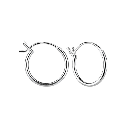 Sterling Silver French Lock Hoop Earrings NZ