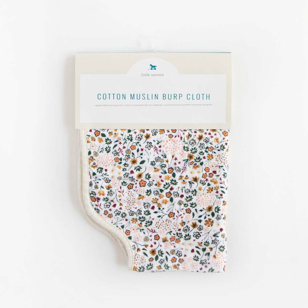 Little Unicorn Baby Muslin Burp Cloth - Pressed Petals