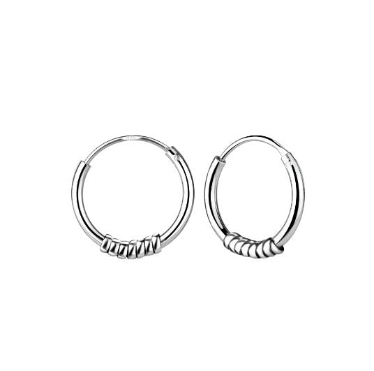 Bali Sterling Silver Hoop Earrings Jewellery NZ AU