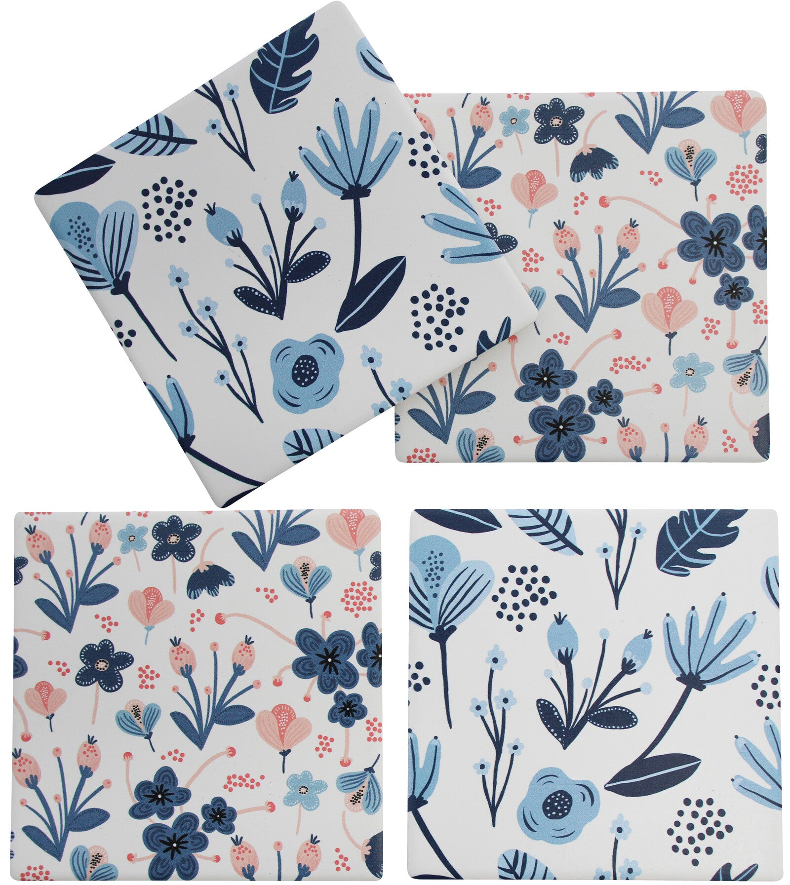 Coasters Cottage Blue - Floral Coasters - Savoir Vivre