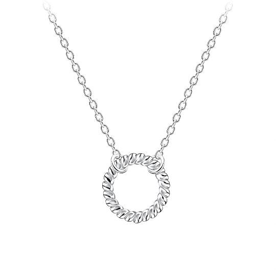 Sterling Silver Twisted Circle Necklace Gift Box NZ