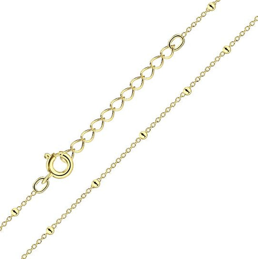 Savoir Vivre Sterling Silver Gold Satellite Necklace With Extension NZ