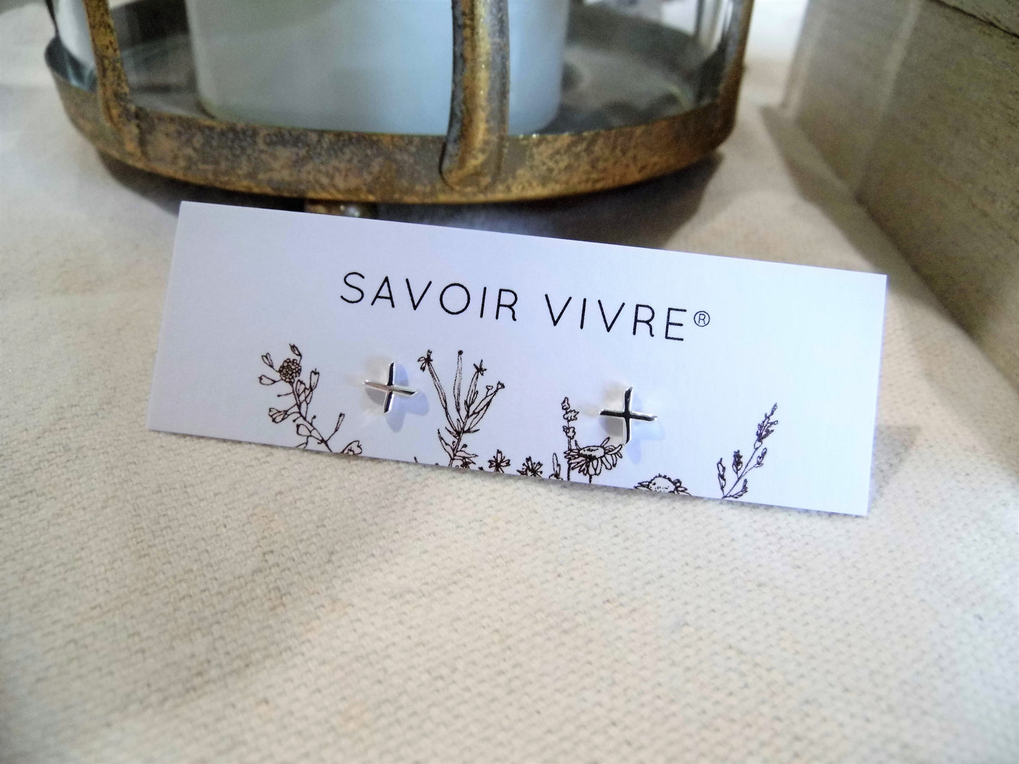 Sterling Silver Cross Stud Earrings NZ