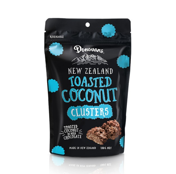 Donovans New Zealand Toasted Coconut Clusters 150g