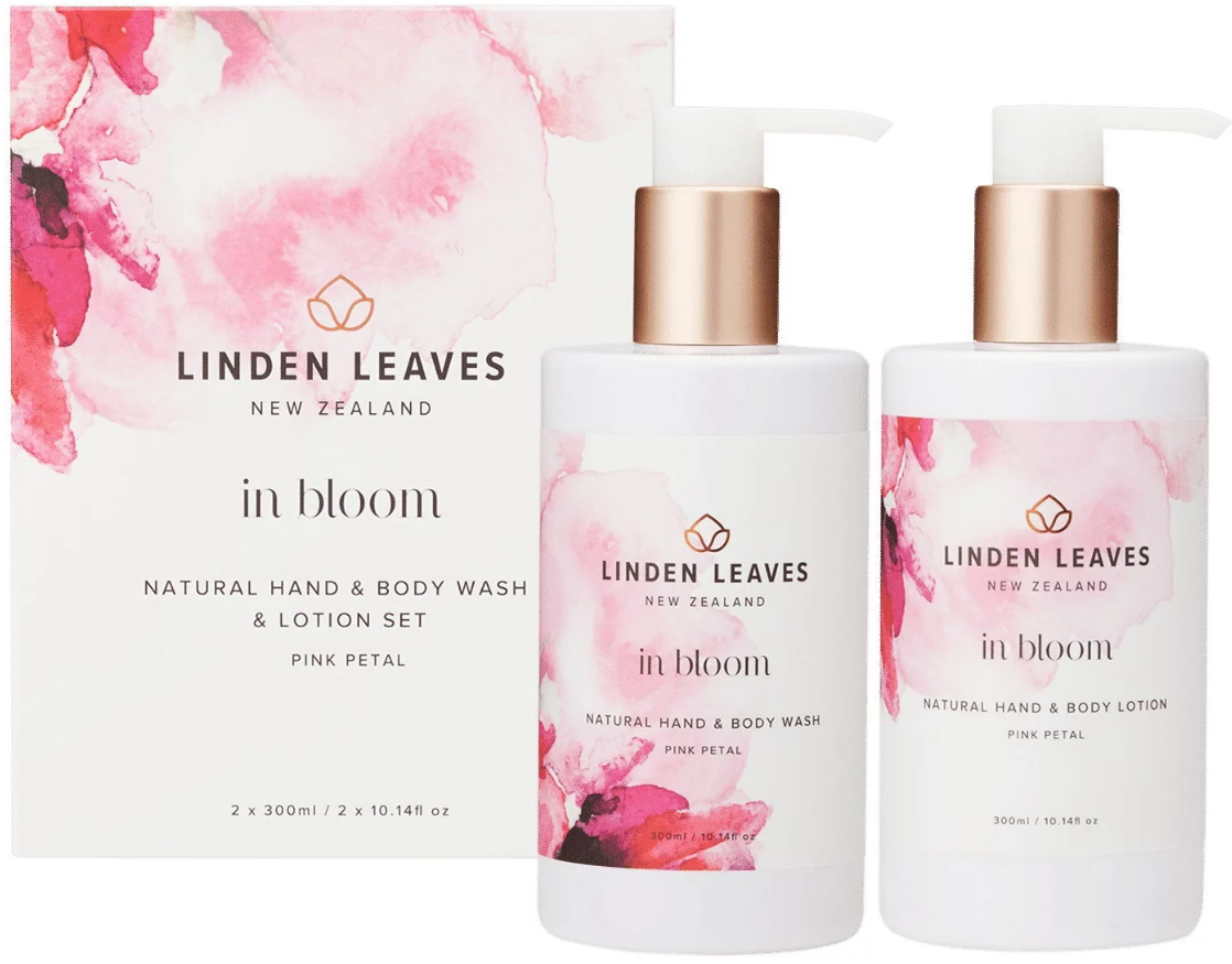 Pink Petal In Bloom Hand and Body Wash 300ml & Lotion 300ml Boxed Set